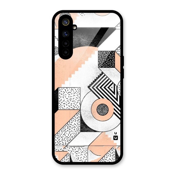 Orange Zig Zag Glass Back Case for Realme 6