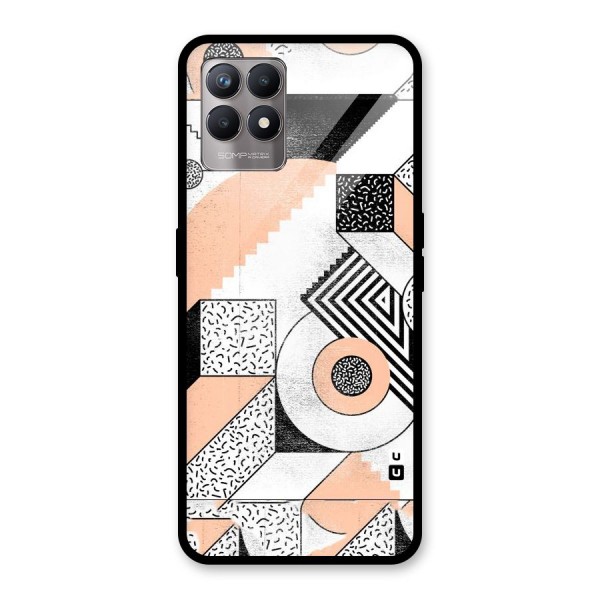 Orange Zig Zag Glass Back Case for Realme 8i