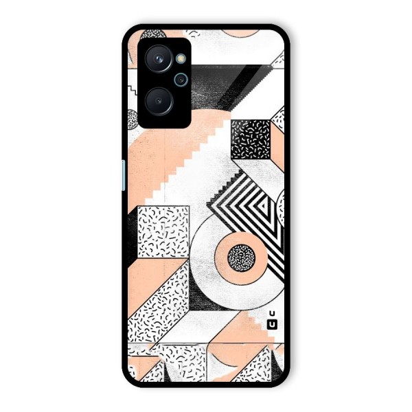 Orange Zig Zag Glass Back Case for Realme 9i