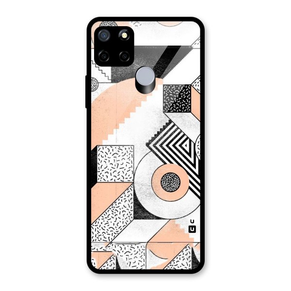 Orange Zig Zag Glass Back Case for Realme C15