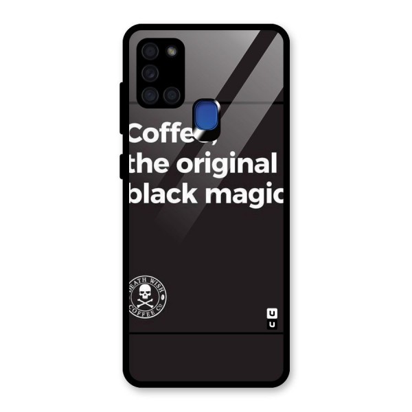 Original Black Magic Glass Back Case for Galaxy A21s