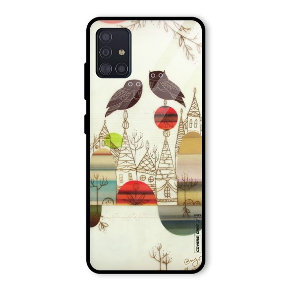 Owl Art Glass Back Case for Galaxy A51