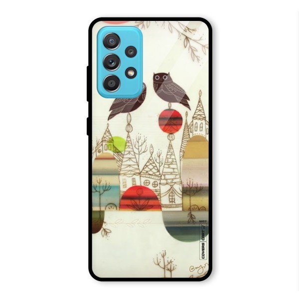 Owl Art Glass Back Case for Galaxy A52s 5G