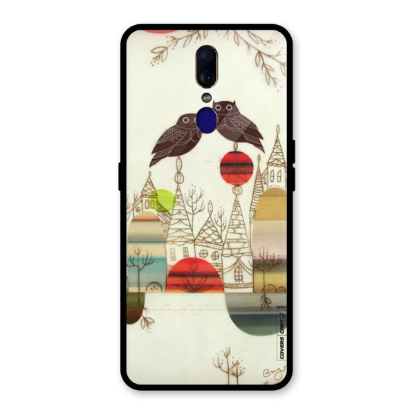 Owl Art Glass Back Case for Oppo F11