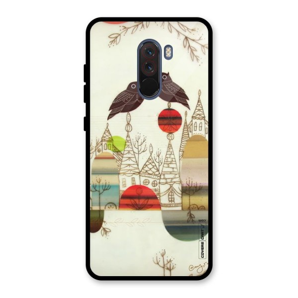 Owl Art Glass Back Case for Poco F1