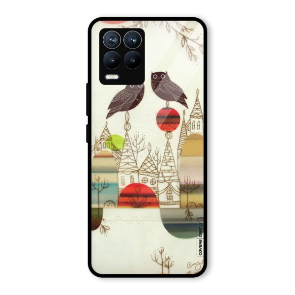 Owl Art Glass Back Case for Realme 8 Pro