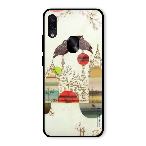 Owl Art Glass Back Case for Redmi Note 7