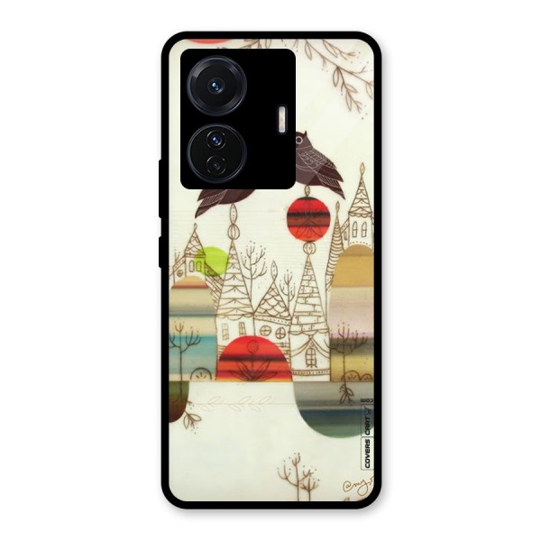 Owl Art Glass Back Case for Vivo T1 Pro