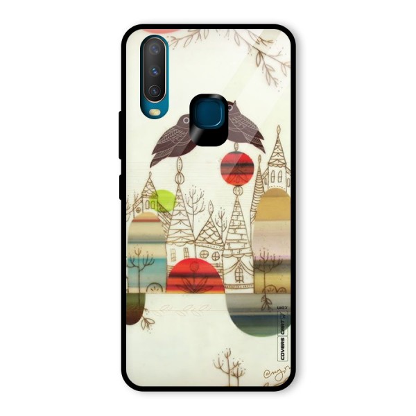 Owl Art Glass Back Case for Vivo Y15