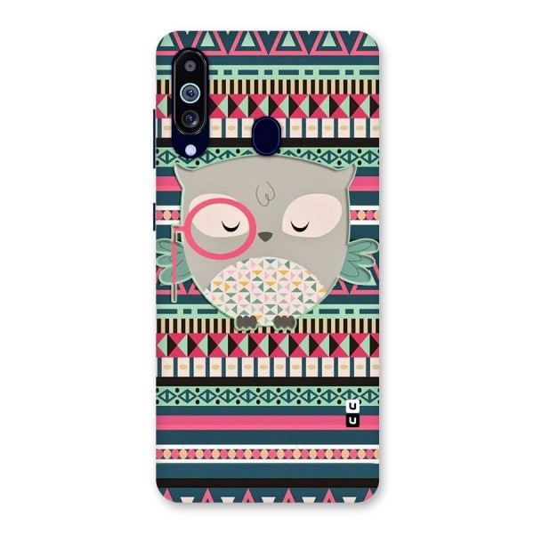 Owl Cute Pattern Back Case for Galaxy A60