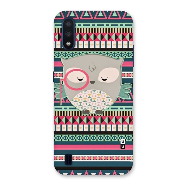 Owl Cute Pattern Back Case for Galaxy M01