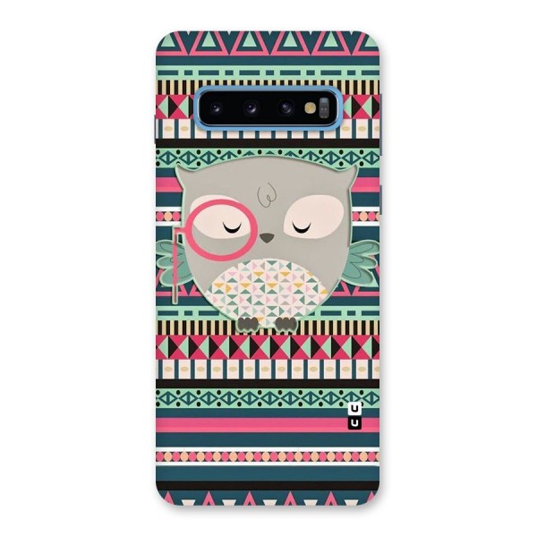 Owl Cute Pattern Back Case for Galaxy S10