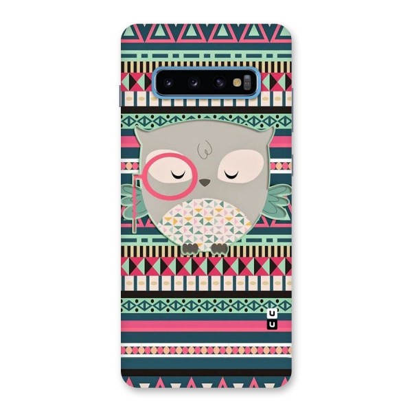 Owl Cute Pattern Back Case for Galaxy S10 Plus