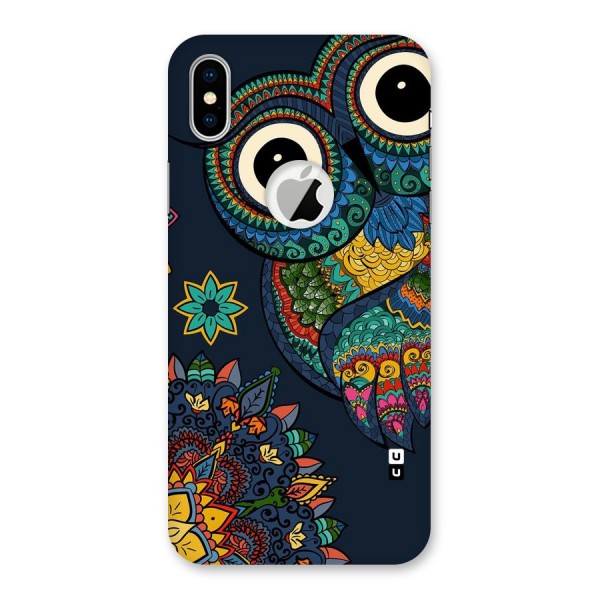 Owl Eyes Back Case for iPhone XS Logo Cut