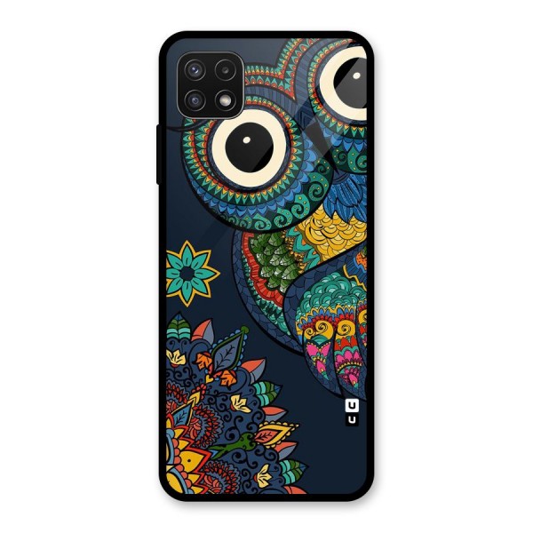 Owl Eyes Glass Back Case for Galaxy A22 5G