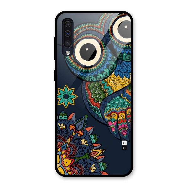 Owl Eyes Glass Back Case for Galaxy A50s