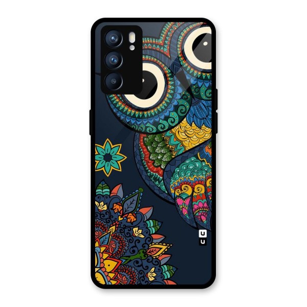 Owl Eyes Glass Back Case for Oppo Reno6 5G