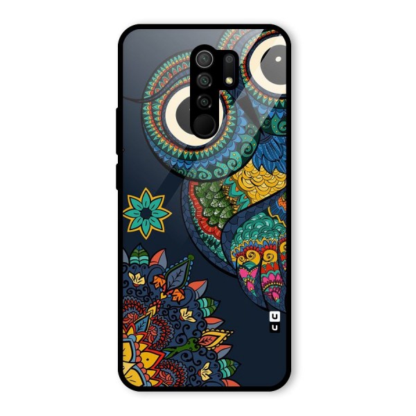 Owl Eyes Glass Back Case for Redmi 9 Prime