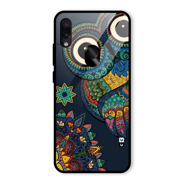 Owl Eyes Glass Back Case for Redmi Note 7