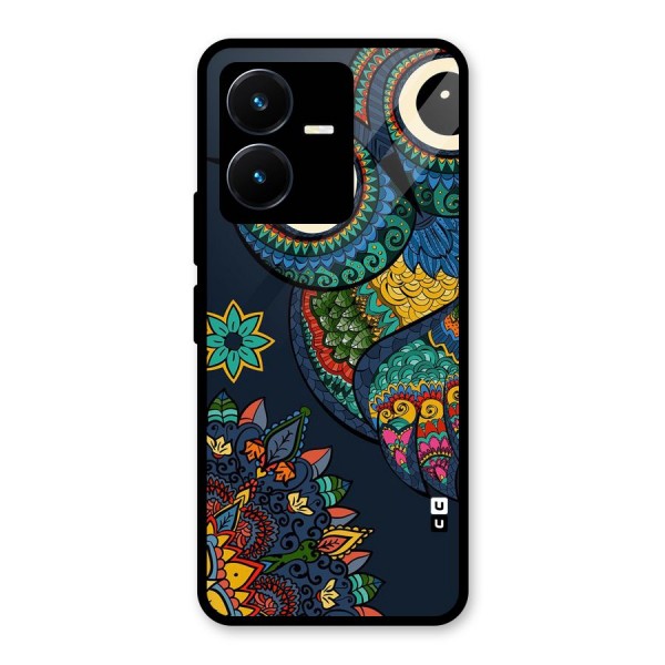 Owl Eyes Glass Back Case for Vivo Y22