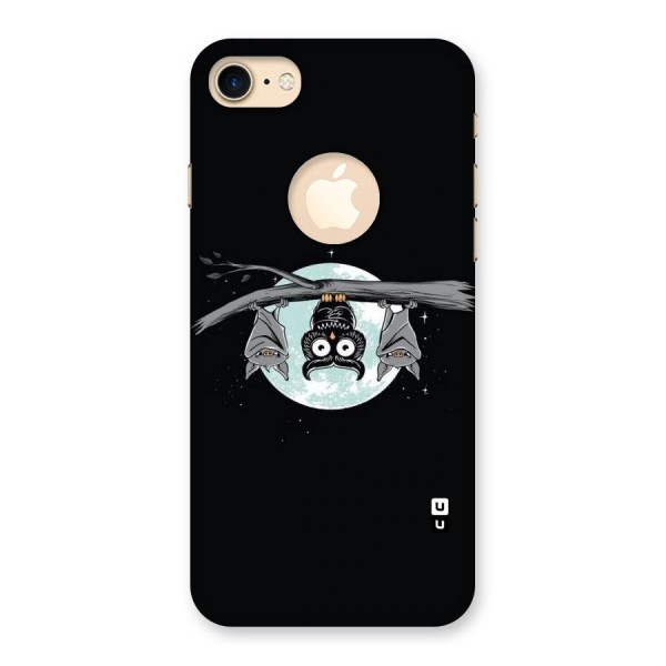 Owl Hanging Back Case for iPhone 8 Logo Cut