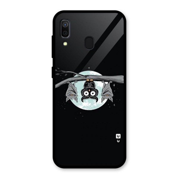 Owl Hanging Glass Back Case for Galaxy A30