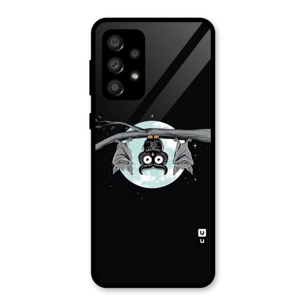 Owl Hanging Glass Back Case for Galaxy A32