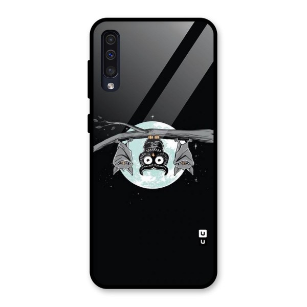 Owl Hanging Glass Back Case for Galaxy A50s