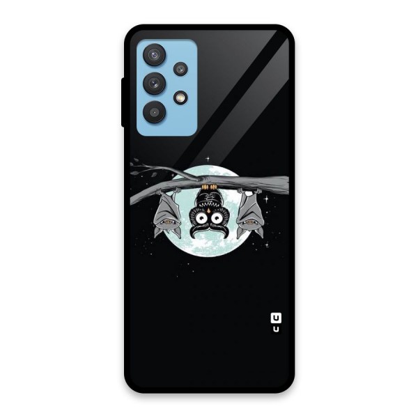 Owl Hanging Glass Back Case for Galaxy M32 5G