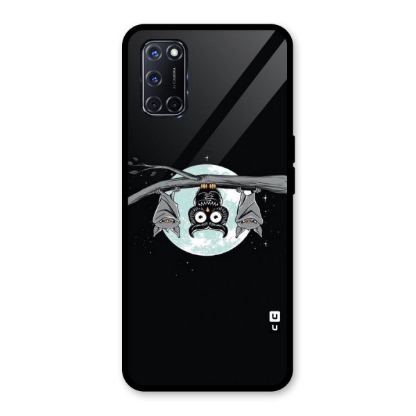 Owl Hanging Glass Back Case for Oppo A52