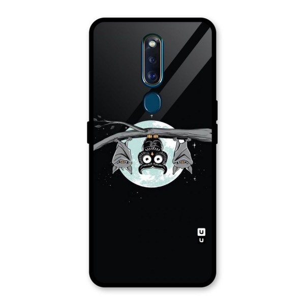 Owl Hanging Glass Back Case for Oppo F11 Pro