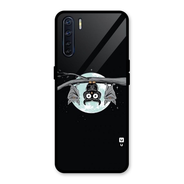 Owl Hanging Glass Back Case for Oppo F15