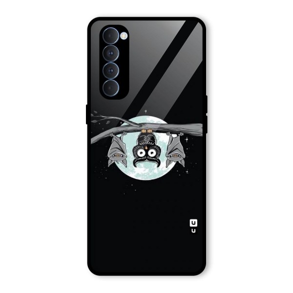 Owl Hanging Glass Back Case for Oppo Reno4 Pro