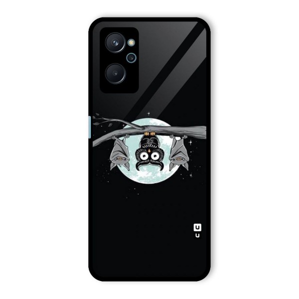 Owl Hanging Glass Back Case for Realme 9i