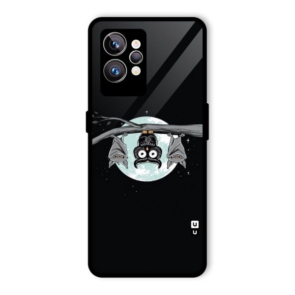 Owl Hanging Glass Back Case for Realme GT2 Pro