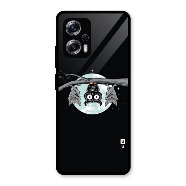 Owl Hanging Glass Back Case for Redmi K50i