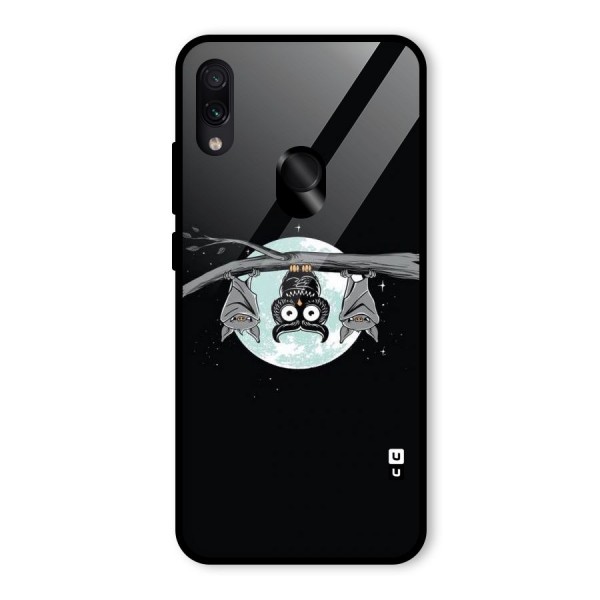 Owl Hanging Glass Back Case for Redmi Note 7