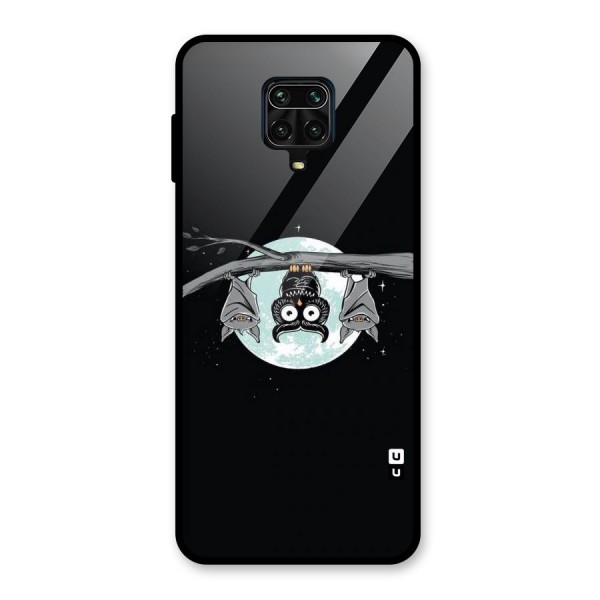 Owl Hanging Glass Back Case for Redmi Note 9 Pro Max