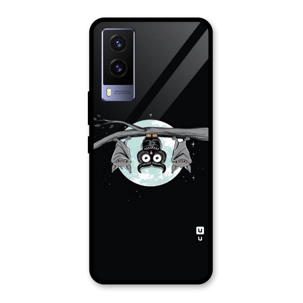 Owl Hanging Glass Back Case for Vivo V21e 5G