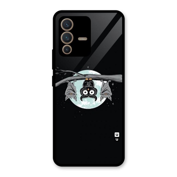 Owl Hanging Glass Back Case for Vivo V23 5G