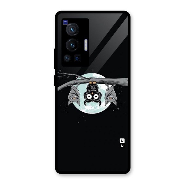 Owl Hanging Glass Back Case for Vivo X70 Pro