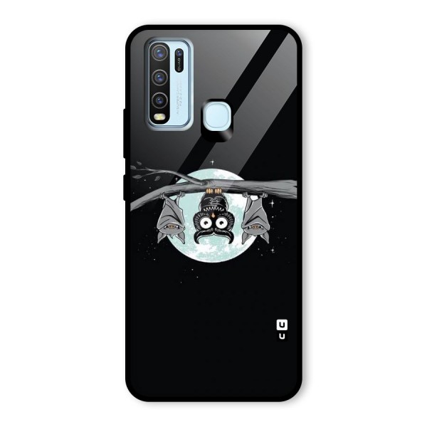 Owl Hanging Glass Back Case for Vivo Y30