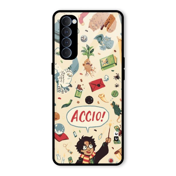 Owl Letter Glass Back Case for Oppo Reno4 Pro