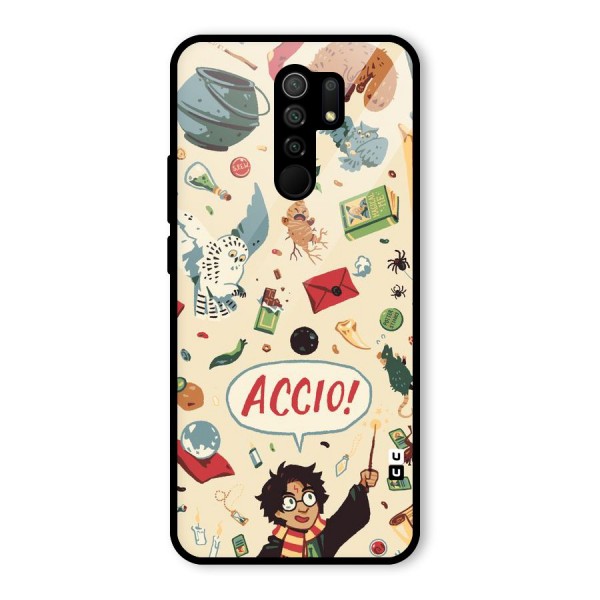 Owl Letter Glass Back Case for Redmi 9 Prime