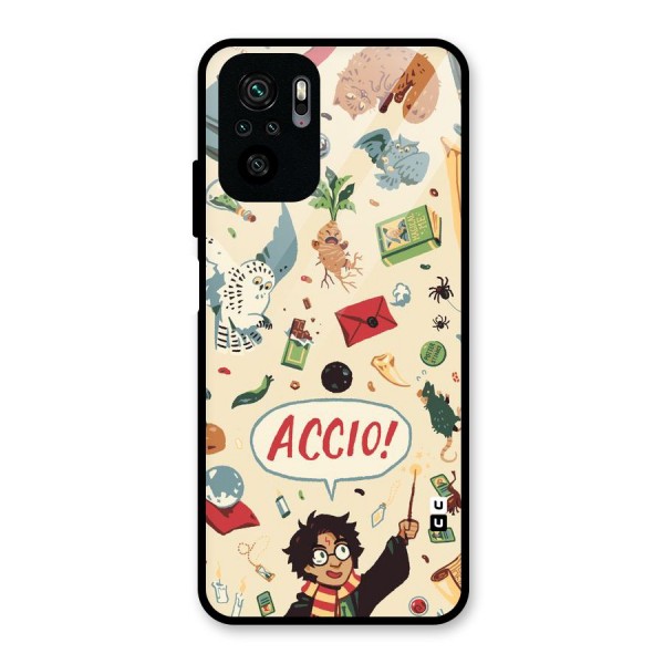 Owl Letter Glass Back Case for Redmi Note 10