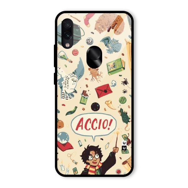 Owl Letter Glass Back Case for Redmi Note 7