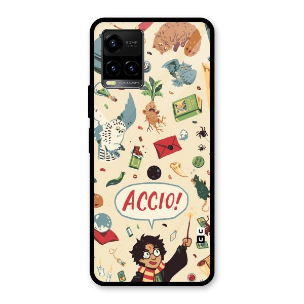 Owl Letter Glass Back Case for Vivo Y21 2021