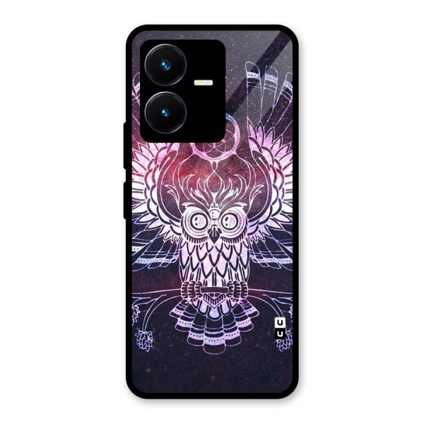 Owl Quirk Swag Glass Back Case for Vivo Y22