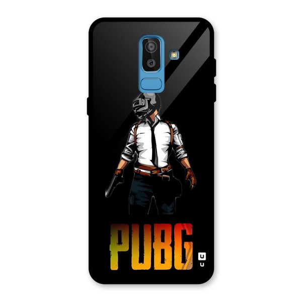 PUBG Game Art Glass Back Case for Galaxy J8