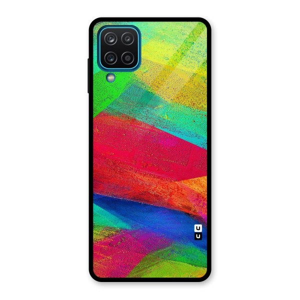 Paint Art Pattern Glass Back Case for Galaxy A12